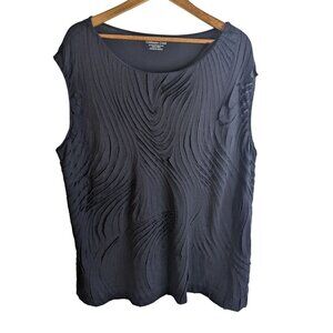 Coldwater Creek Textured Top Womens Sz 2X Casual Basic Office Wear Minimalist